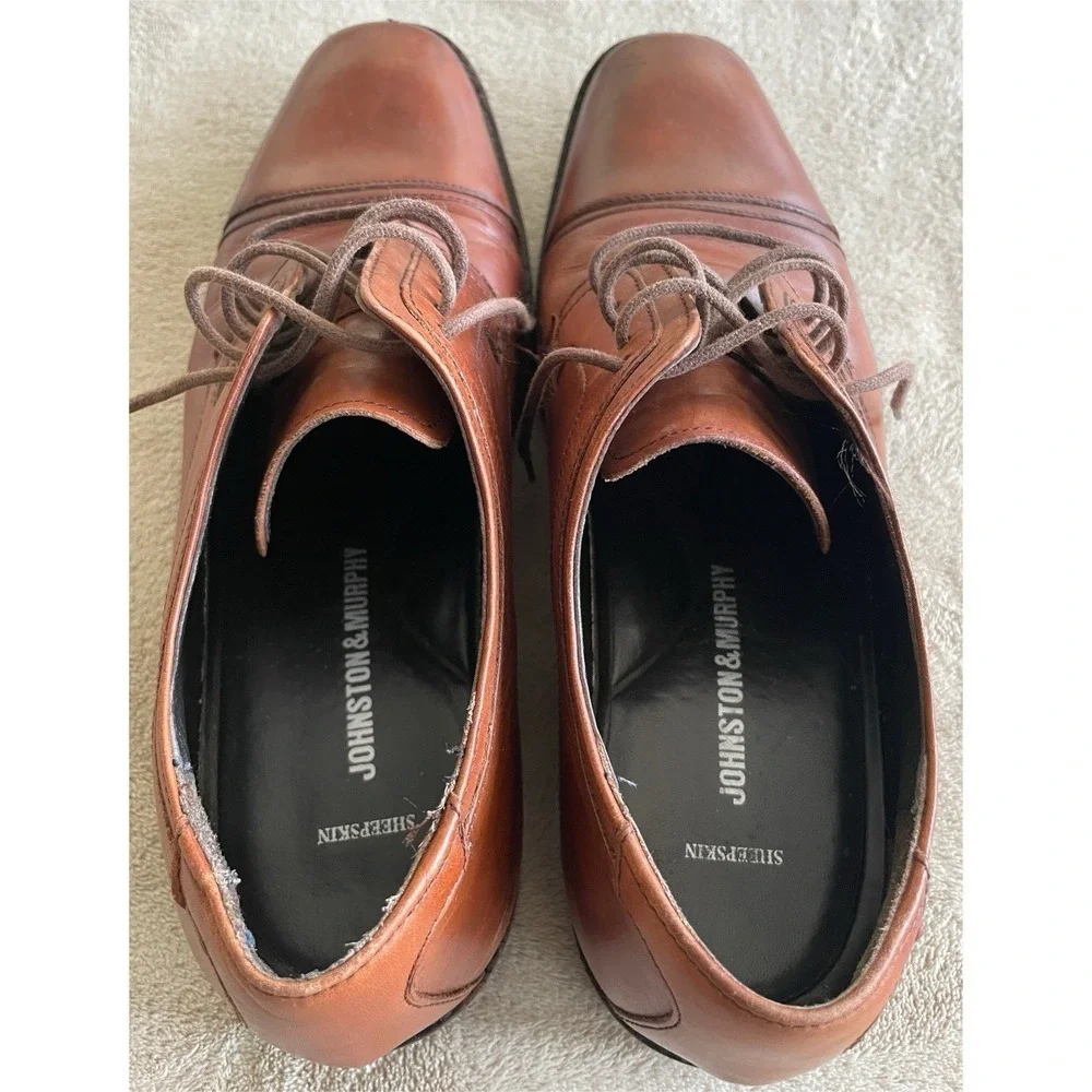 Johnston &‎ Murphy Sheepskin Oxford Men's Shoes 8 1/2M, 20-1276